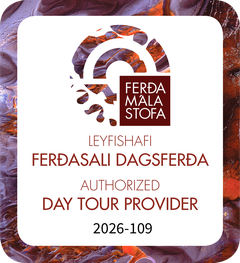 Ferðamálastofa – authorized day tour provider, licence no. 2026-109